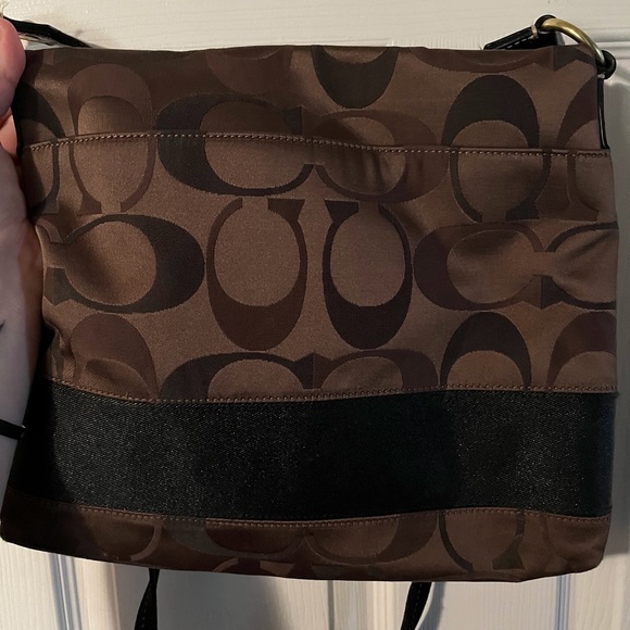 Coach Handbags - Brown canvas Coach crossbody purse